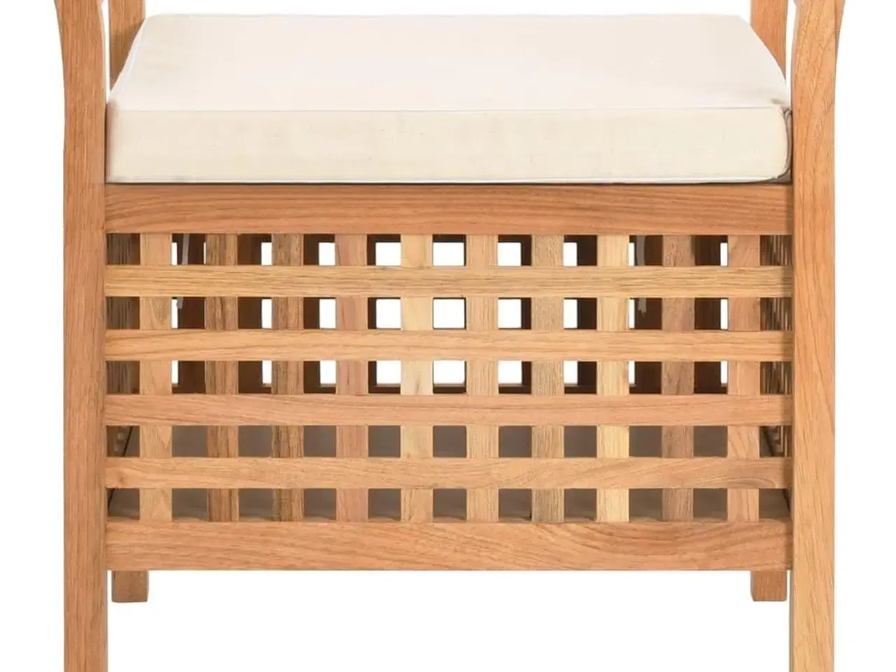 Billede 2 - Opbevaringsbænk 49 x 48 x 49 cm massivt valnøddetræ