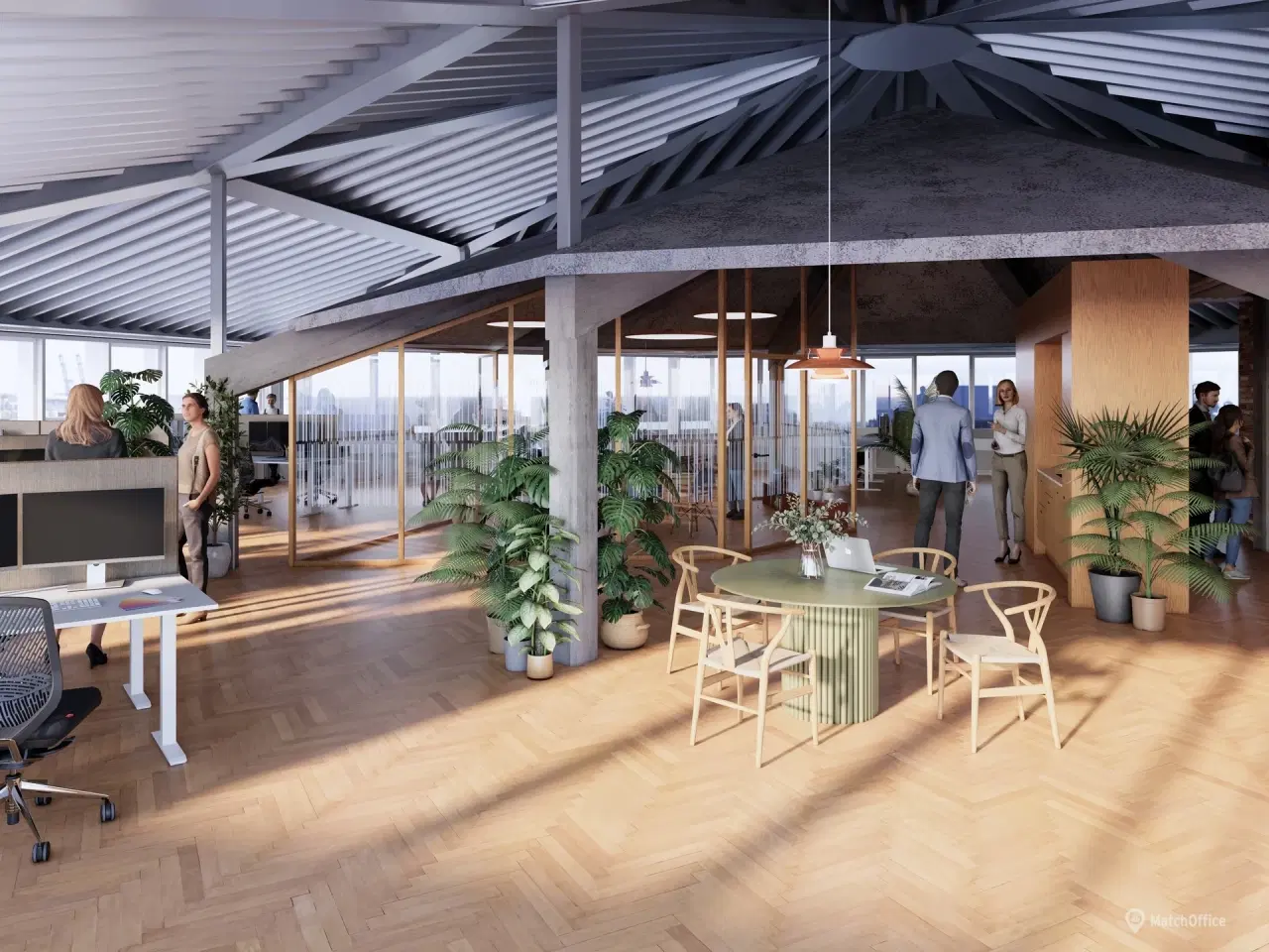 Billede 1 - Lyst og karakterfuldt kontor med havneudsigt