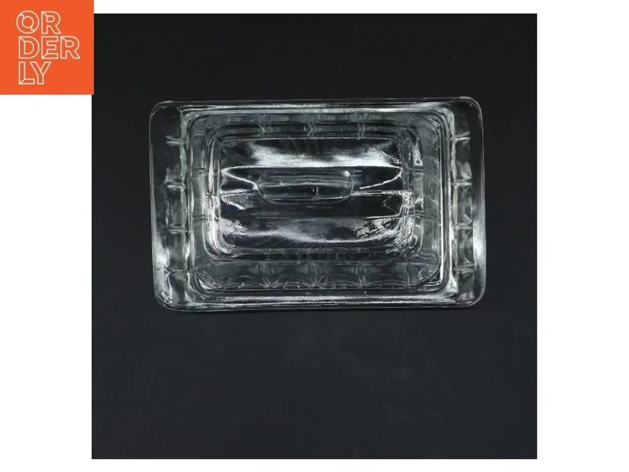 Billede 3 - Glas smørboks med låg (str. 20x12,5 cm)
