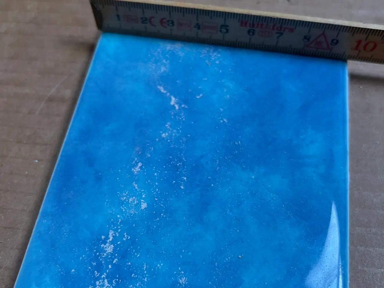 Billede 2 - Blå aflange fliser 9,5x19,5cm over 100 stk.