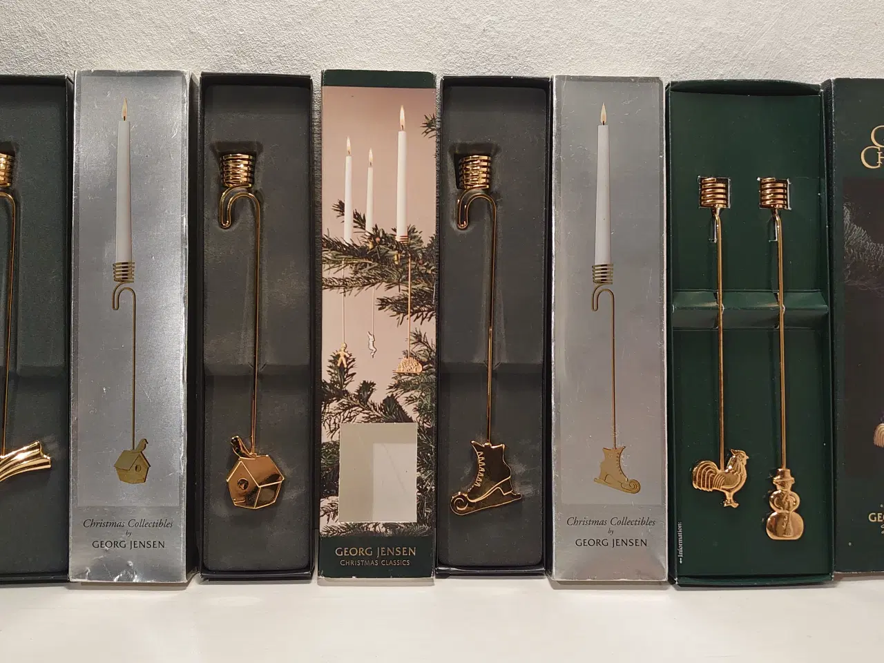 Billede 1 - Georg Jensen:4 pakker med lyseholdere til juletræ