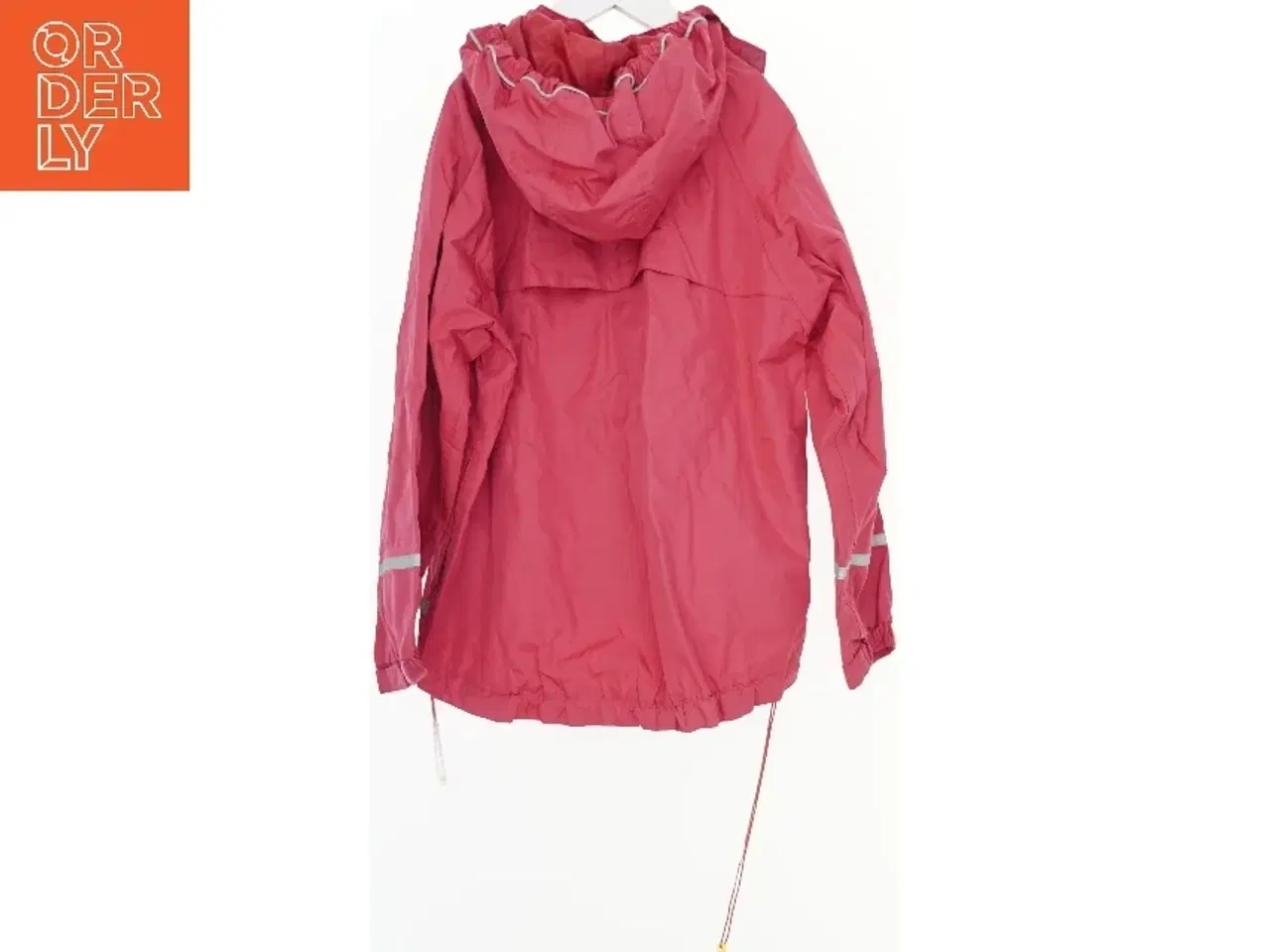 Billede 2 - Rød regnjakke med hætte fra Minymo (str. 122)