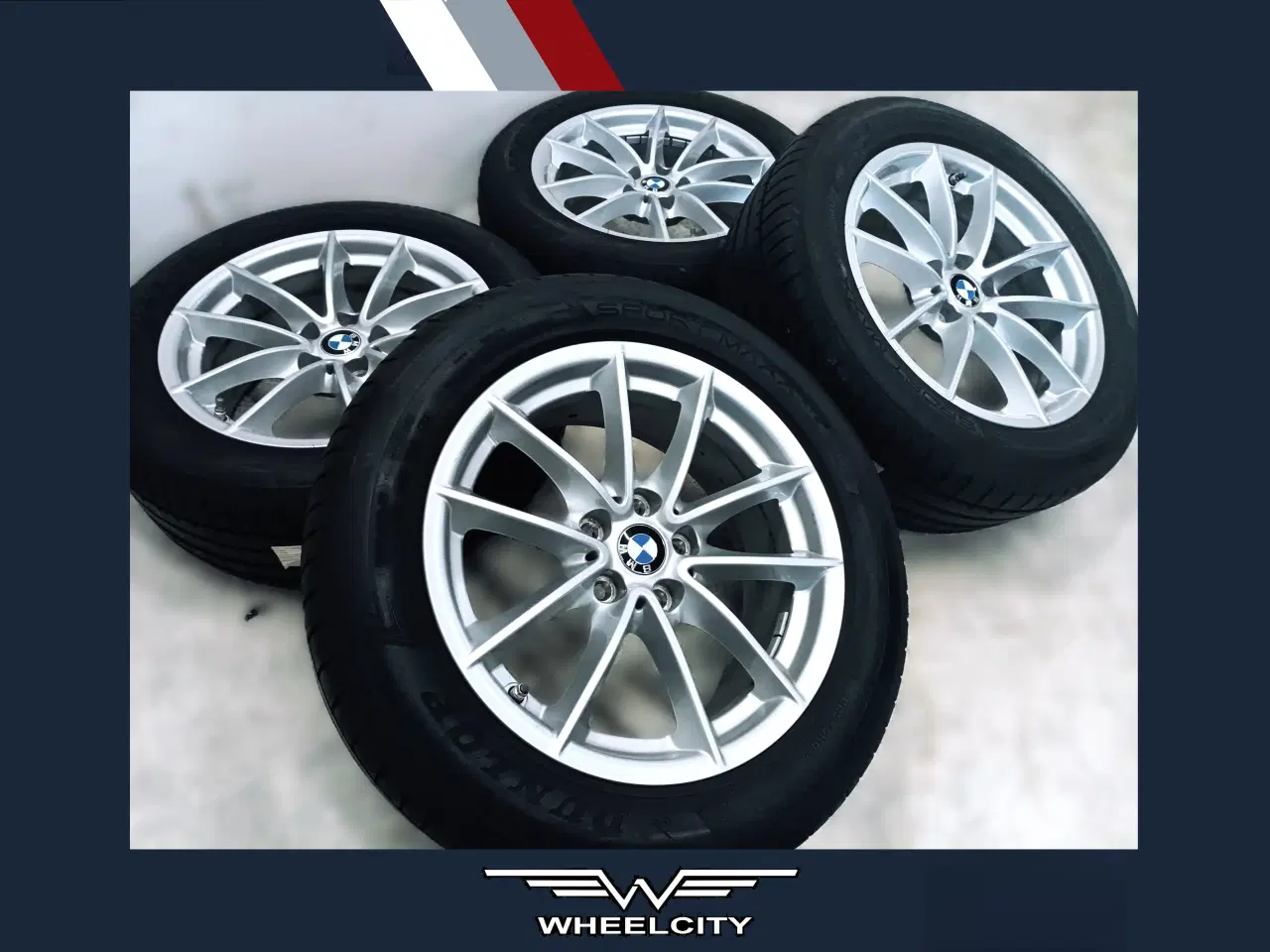 Billede 1 - 5x112 17" ET27 nav 66,6ø BMW sommersæt inkl.TPMS