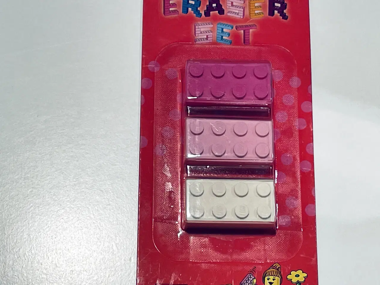 Billede 3 - LEGO Viskelædere – pink, lyserød og hvid 