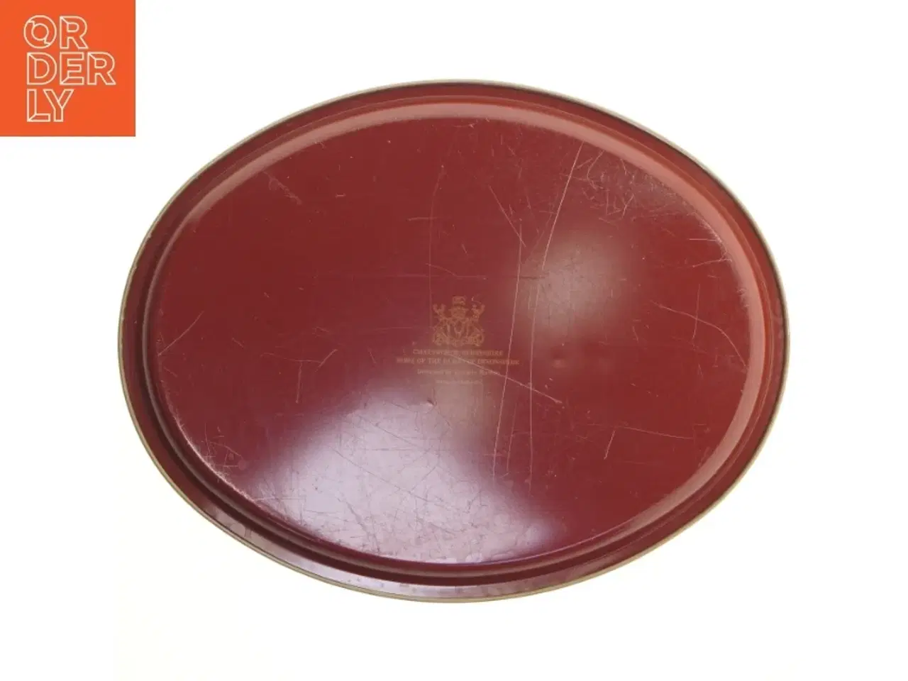 Billede 3 - Vintage britisk Dekorativ bakke med landskabsmotiv (str. 41x32 cm)