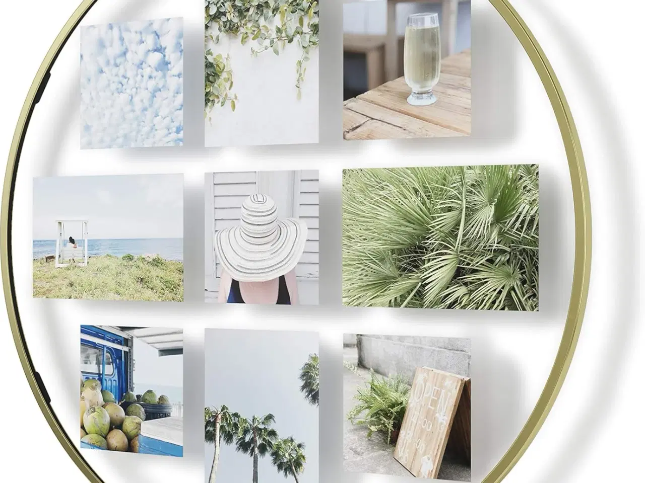 Billede 4 - Svævende glasramme i metal til billed collage