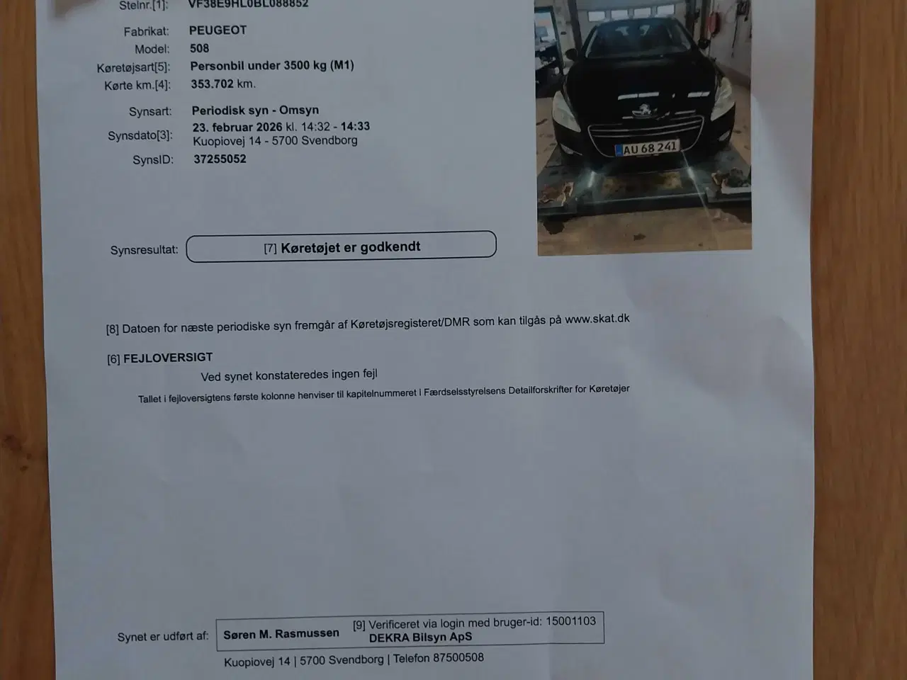 Billede 14 - Nysynet peugeot 508sw