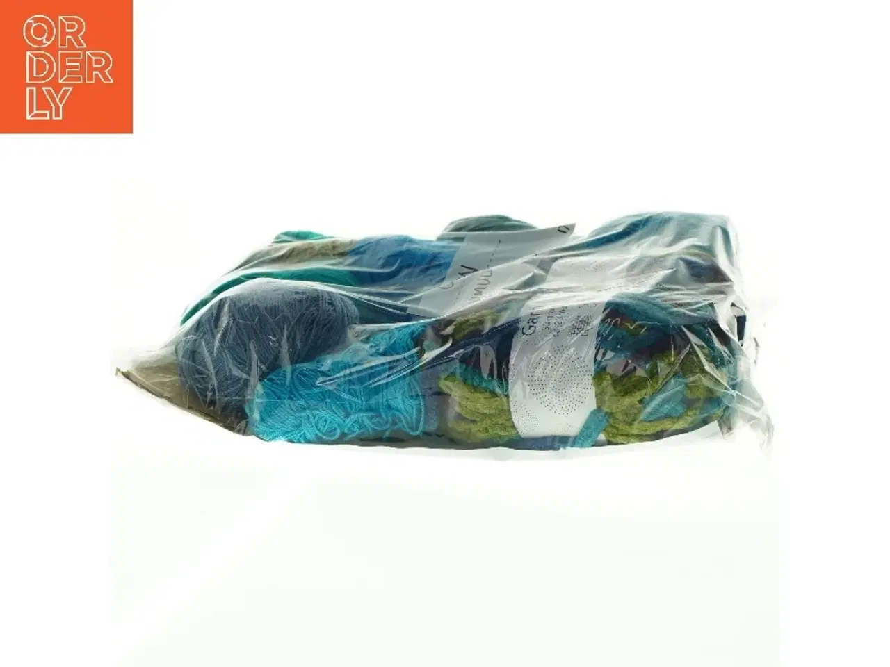 Billede 4 - Garnpakke i blandede blå og grønne nuancer (420 gram)