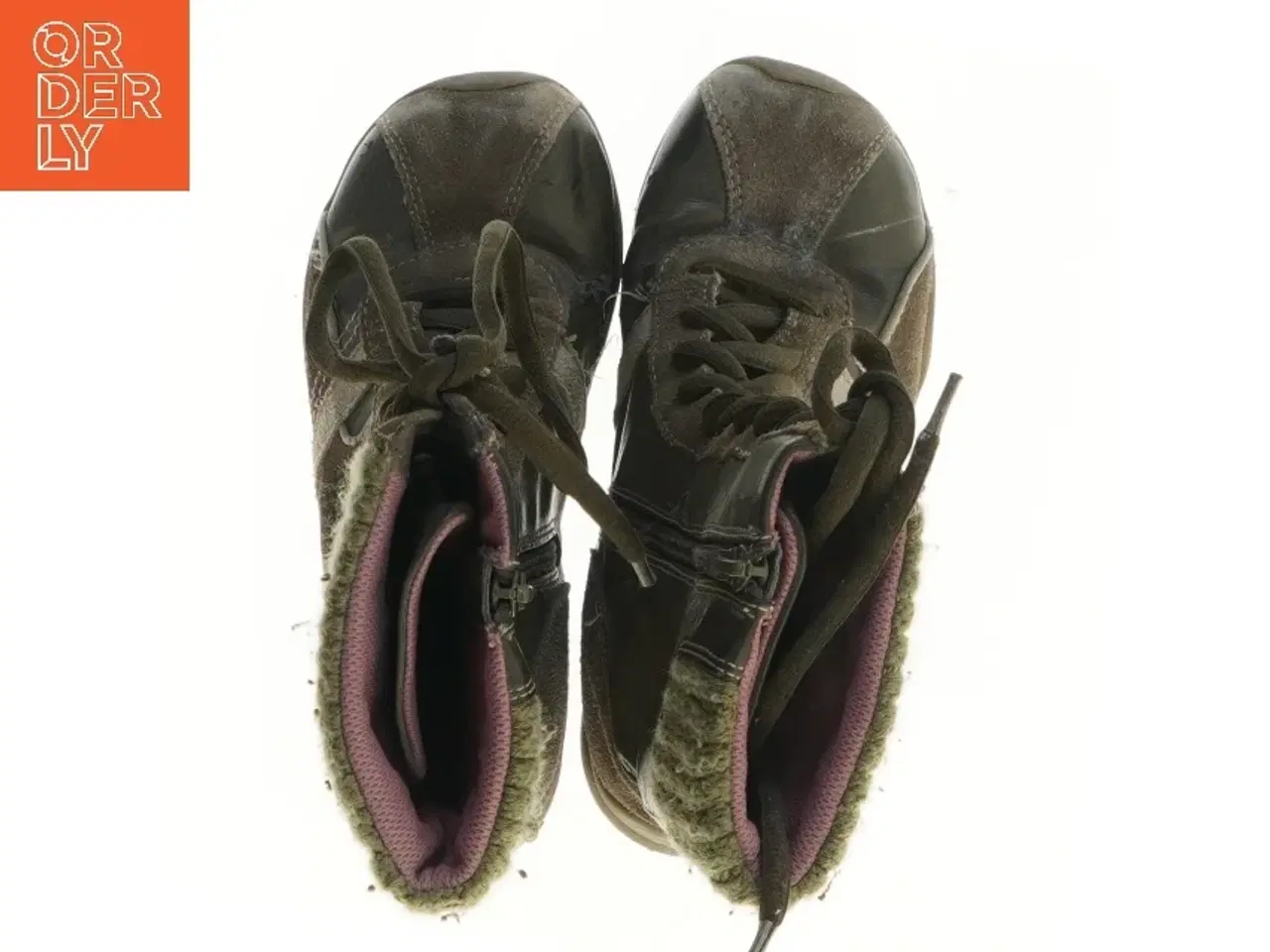 Billede 2 - Brune støvler til børn med snørebånd (str. fod 21,5 cm)