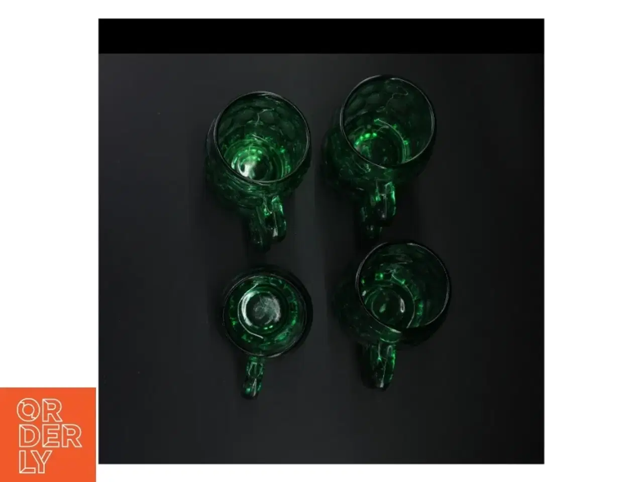 Billede 2 - Grønne Vintage ølkrus, Fyens Glasværk