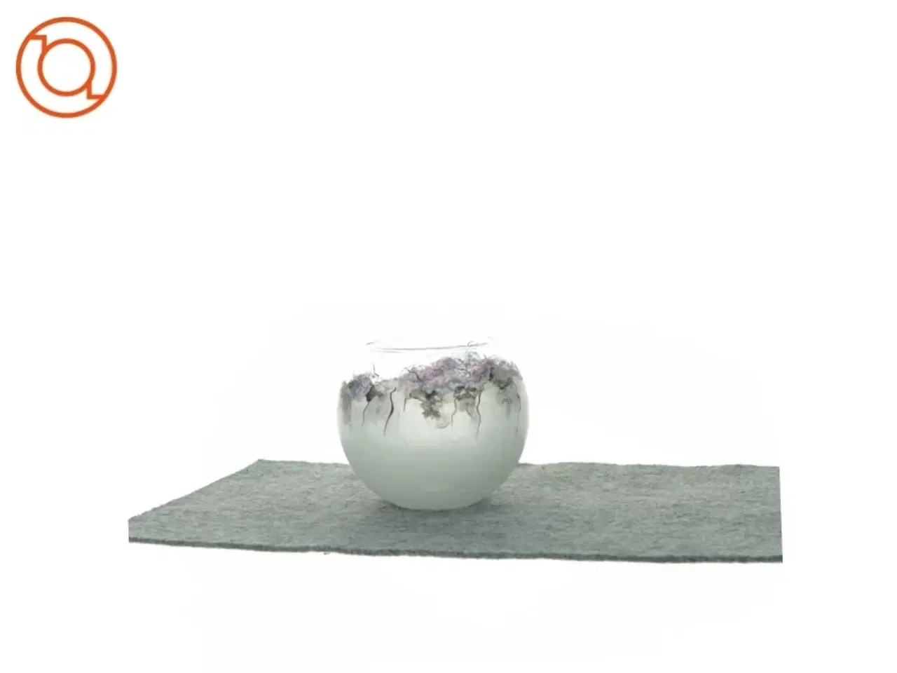 Billede 1 - Glas lysestage (str. 10 cm)