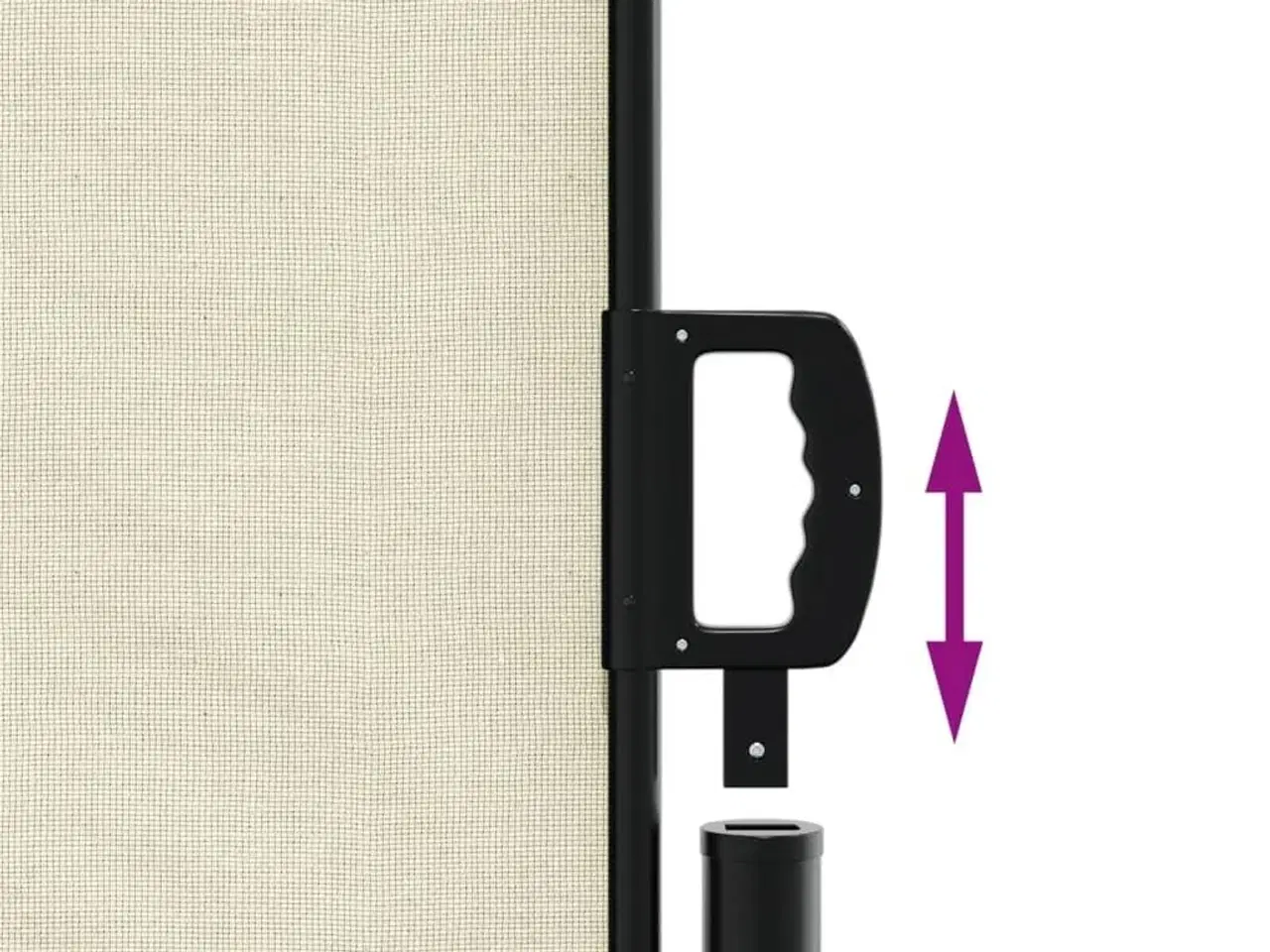 Billede 6 - Sidemarkise 160x500 cm sammenrullelig cremefarvet