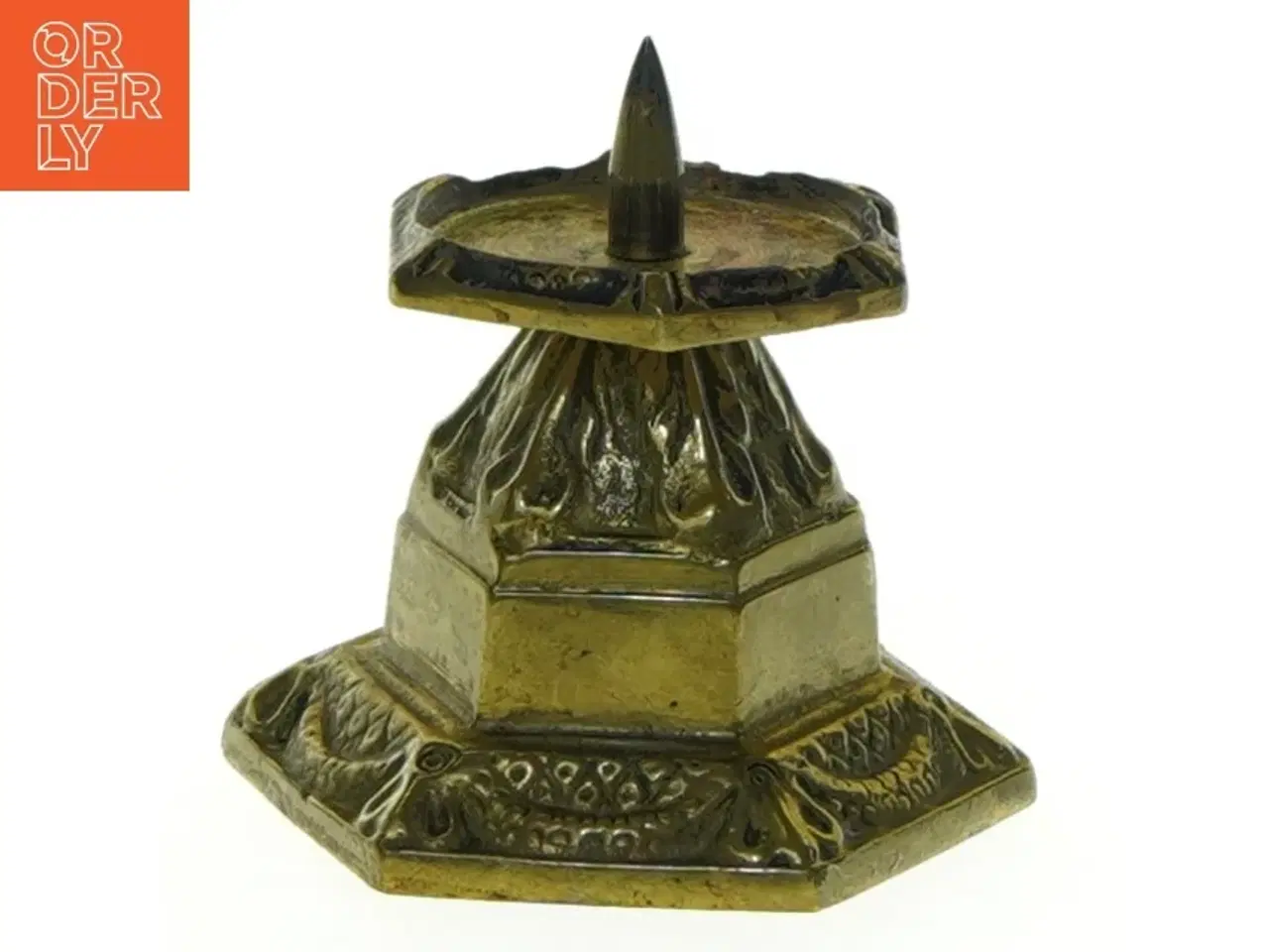 Billede 1 - Bronze lysestage fra Cawa (str. 6 x 6 cm)
