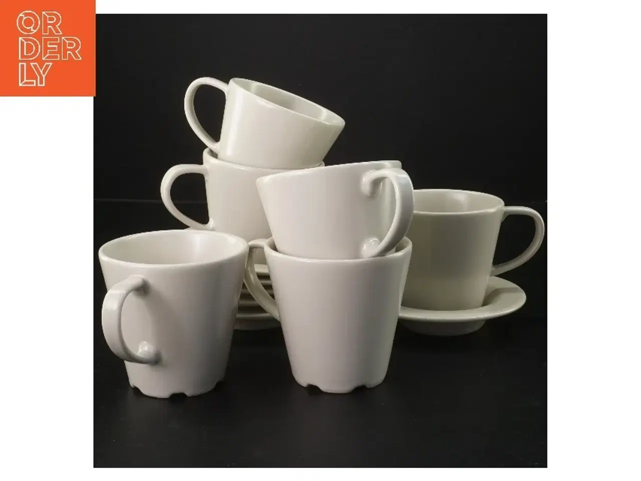 Billede 1 - 6 kaffekopper med underkopper fra IKEA (str. Ø 8,5 & 11 cm)