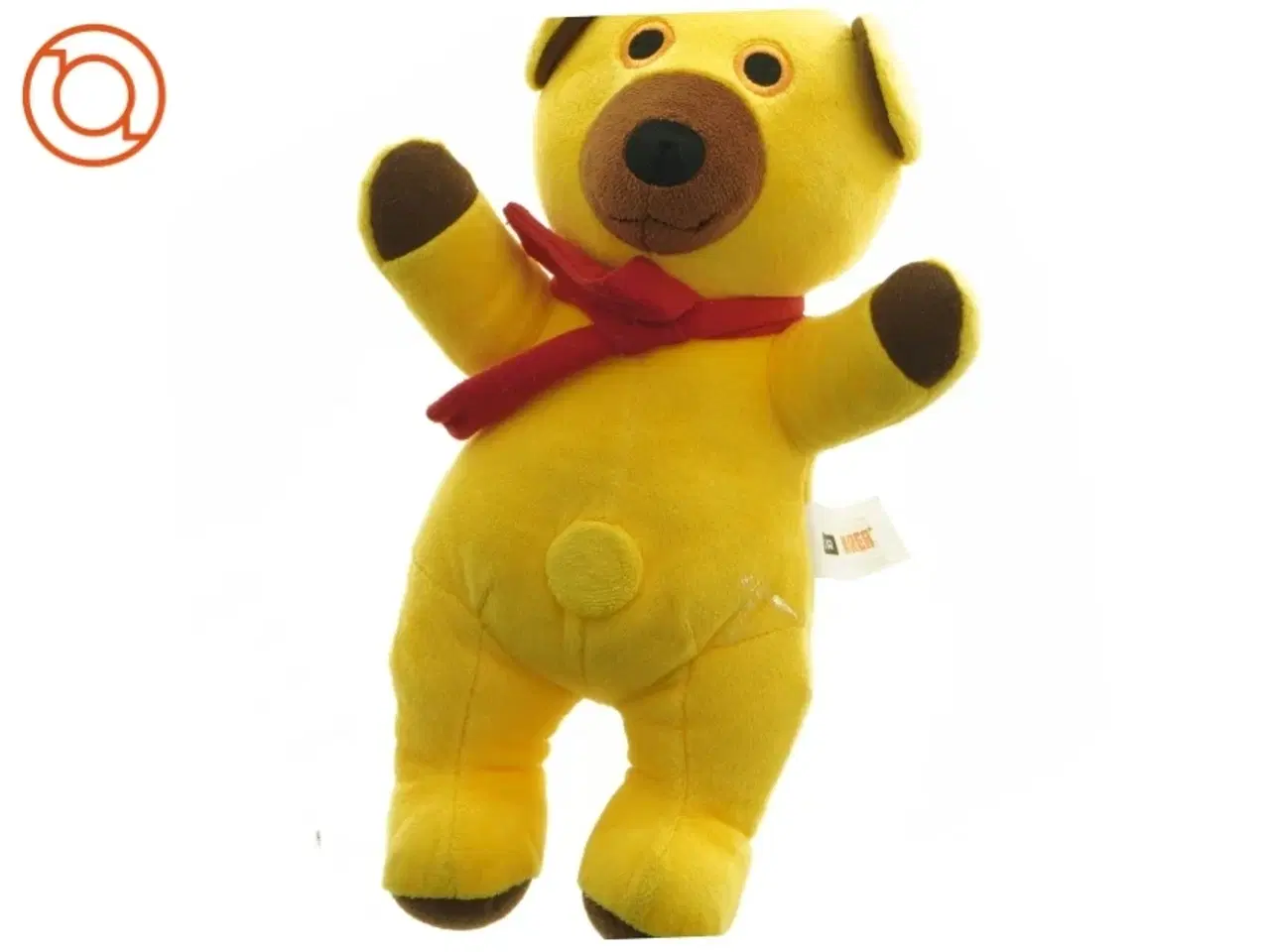 Billede 1 - Gul Plysbamse fra DR (str. 26 x 18 cm)