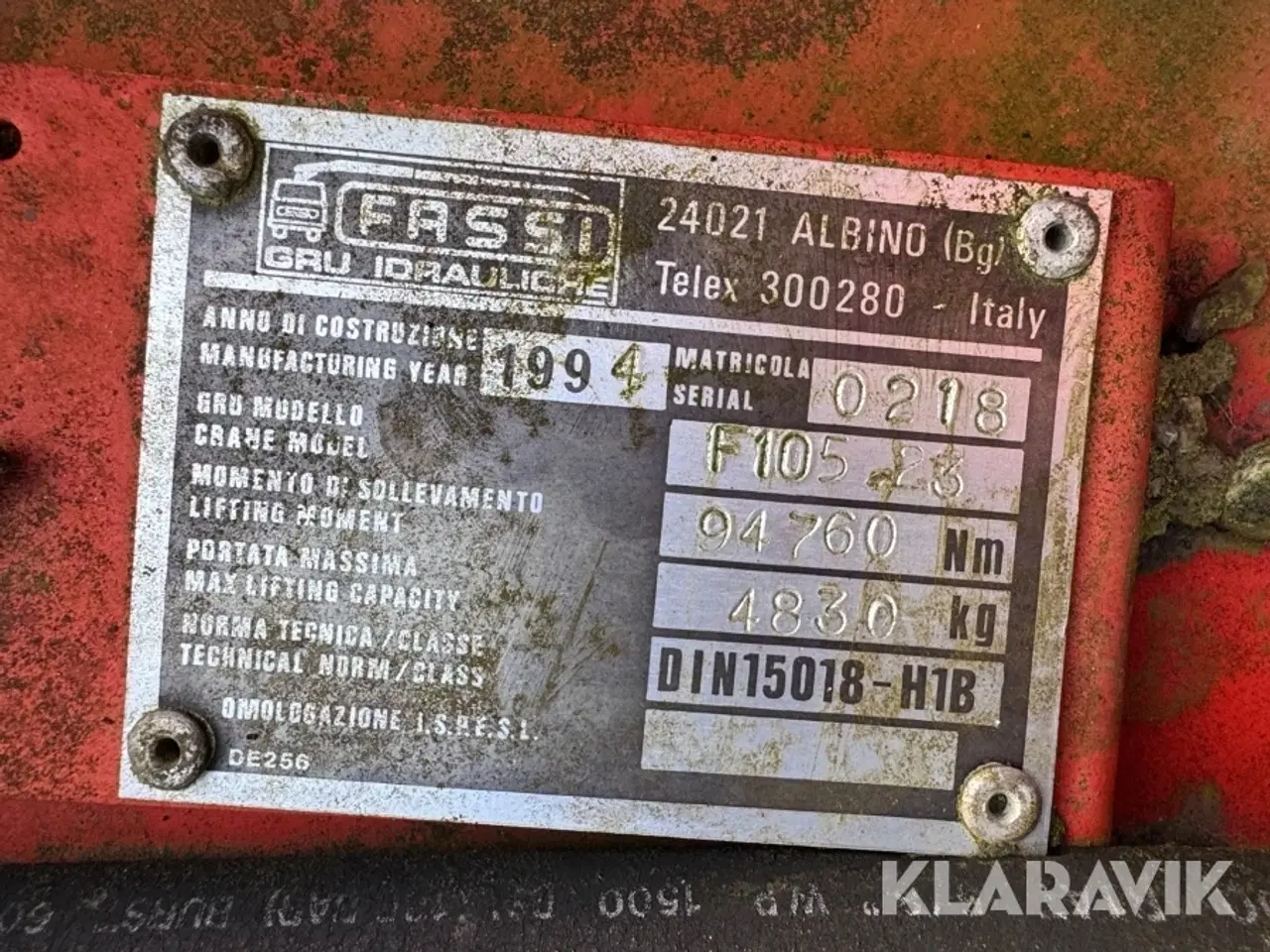 Billede 3 - Flad ladkasse med kran Fassi F105 23