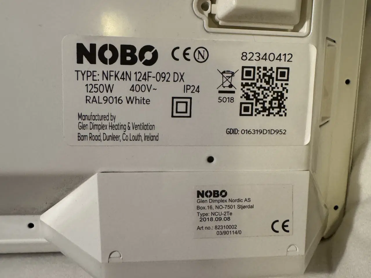 Billede 3 - Nobo el-radiator, 1250 w , 400v