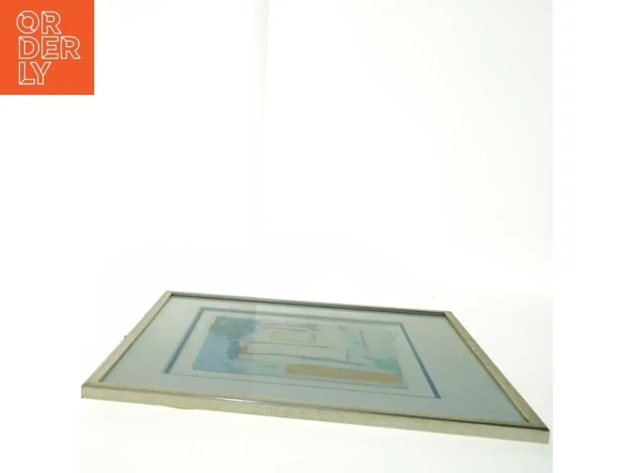 Billede 2 - Indrammet abstrakt maleri (str. 30 x 39 cm)