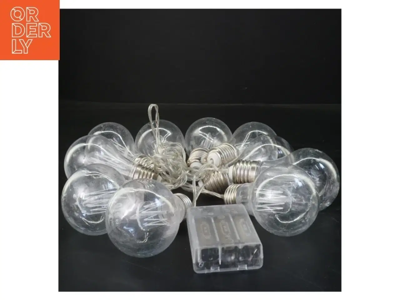 Billede 1 - Lyskæde med klare pærer (str. 10 cm)