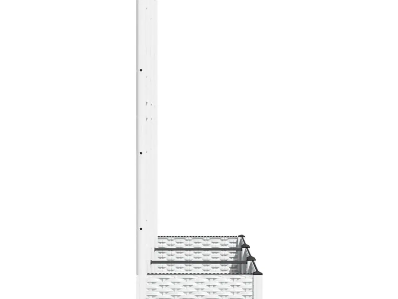 Billede 5 - Haveplantekasse med espalier hvid 120x40x121,5 cm PP