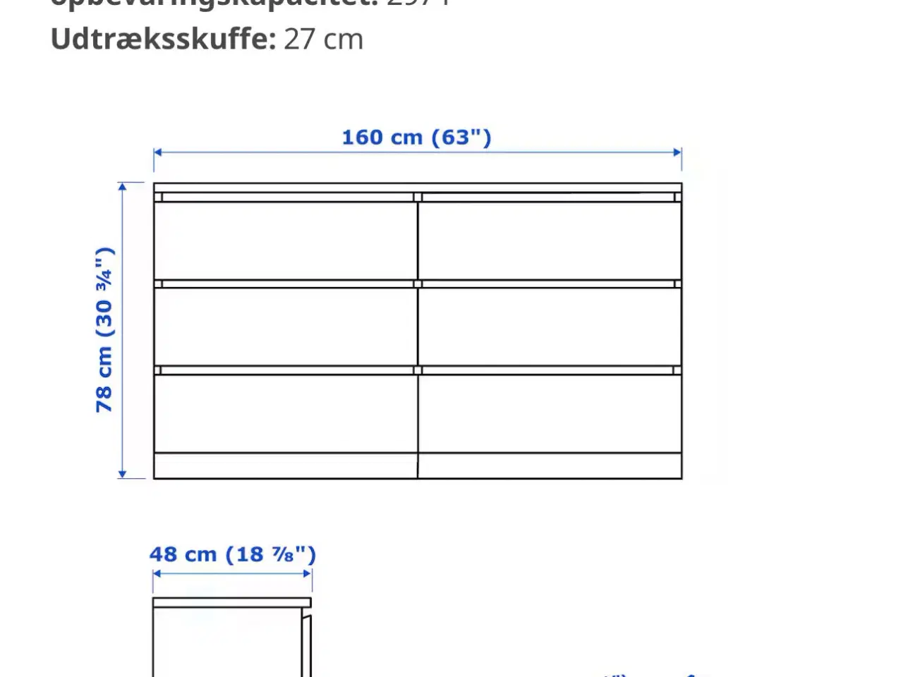 Billede 3 - Ikea malm Kommode sort