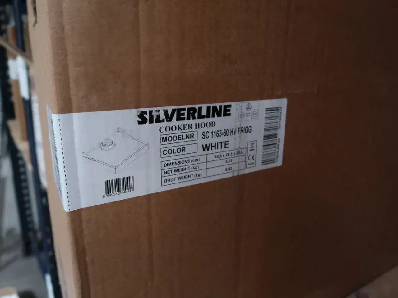 Billede 2 - Emhætte SILVERLINE SC 1163-60 HV FRIGG