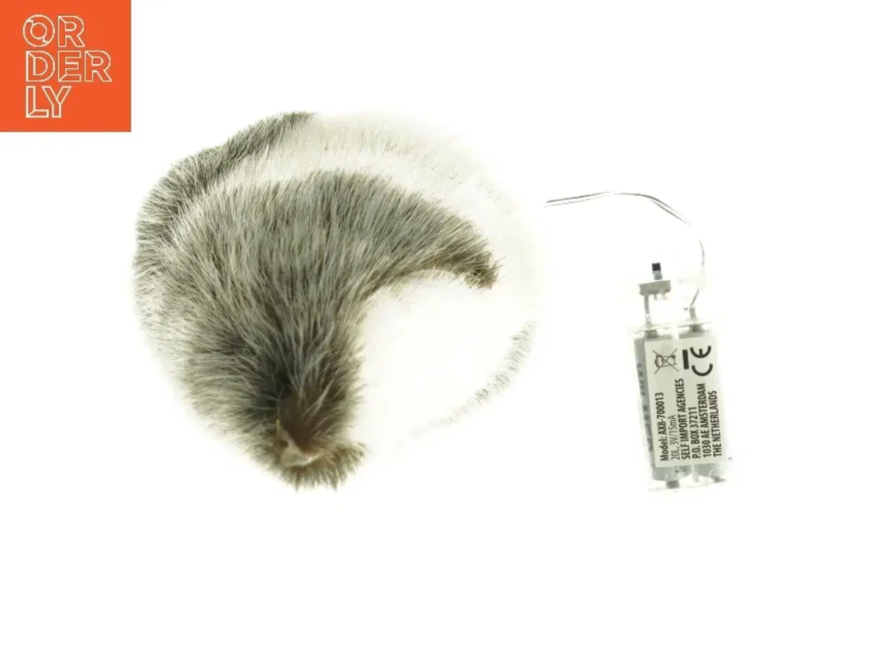 Billede 3 - Pelsbeklædt juletræ med lyskæde (str. H. 27 cm)