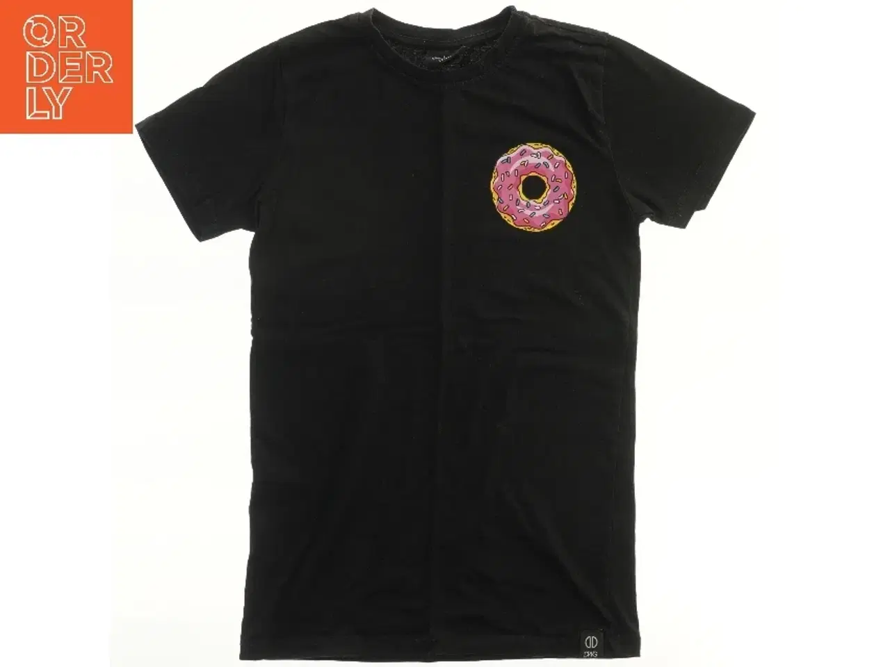Billede 2 - Sort T-shirt med donutmotiv fra DWG (str. 152)