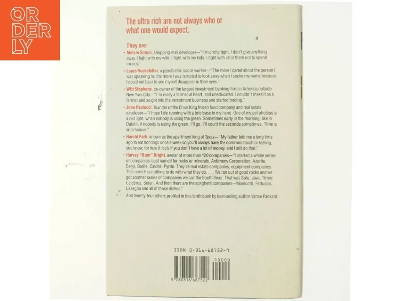 Billede 3 - The ultra rich : how much is too much? af Vance Packard (Bog)