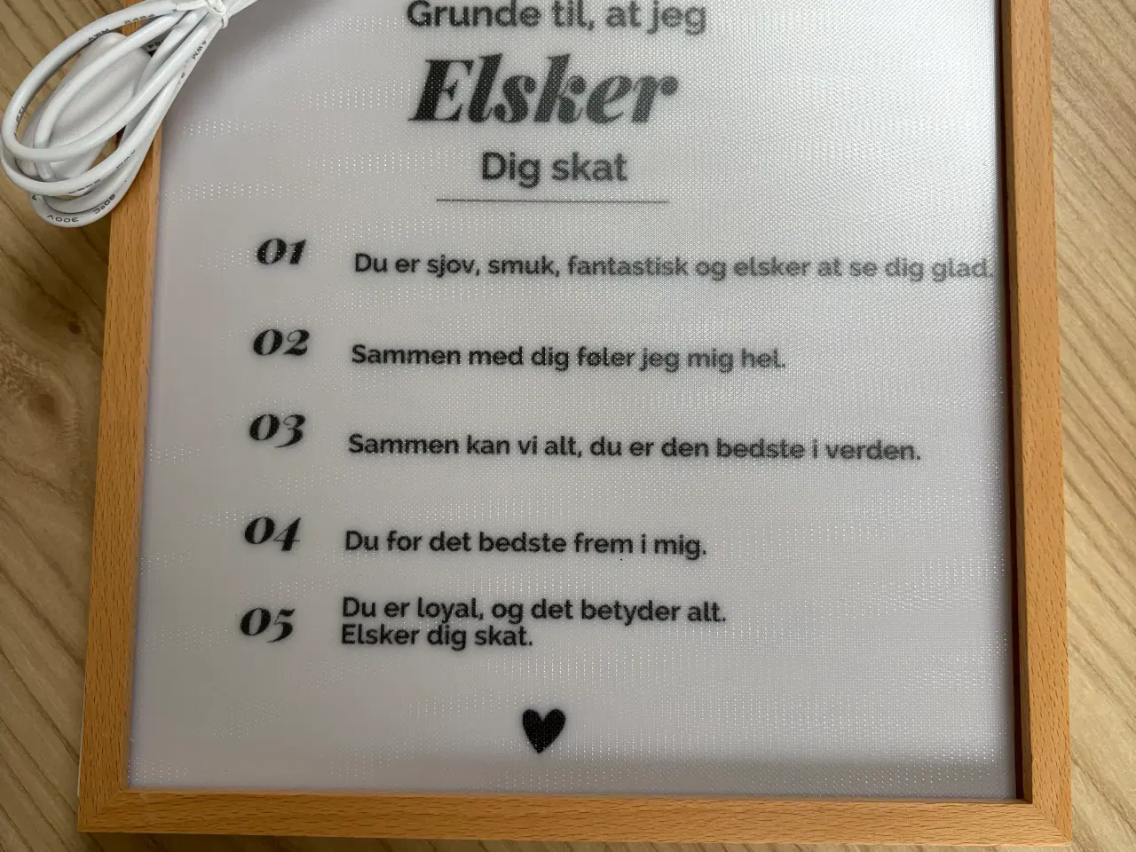 Billede 2 - Personlig kæreste billede med lys 🤩