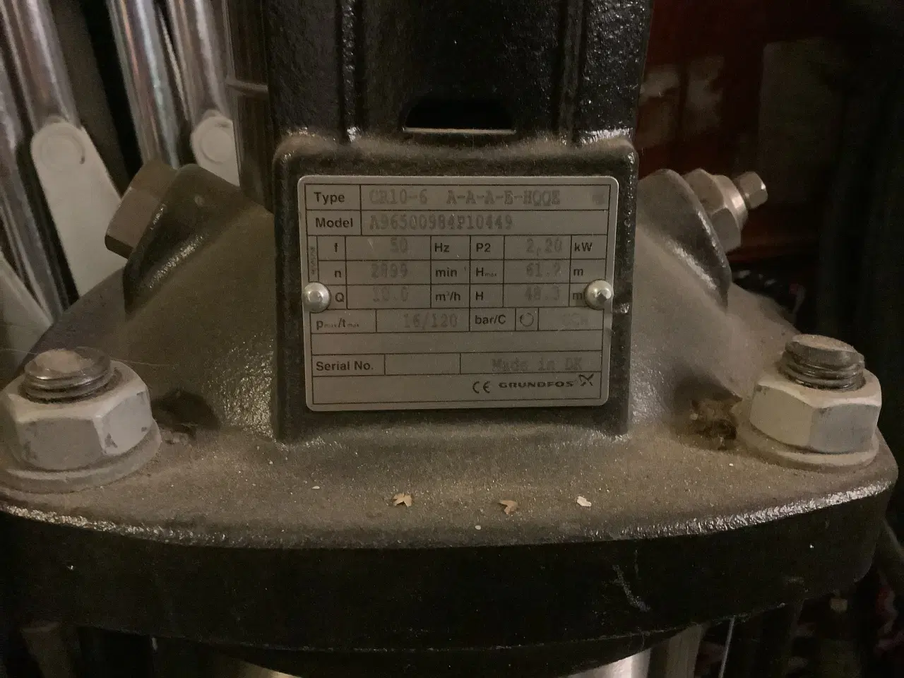 Billede 1 - Grundfos pumpe CR10-6 2,2 KW