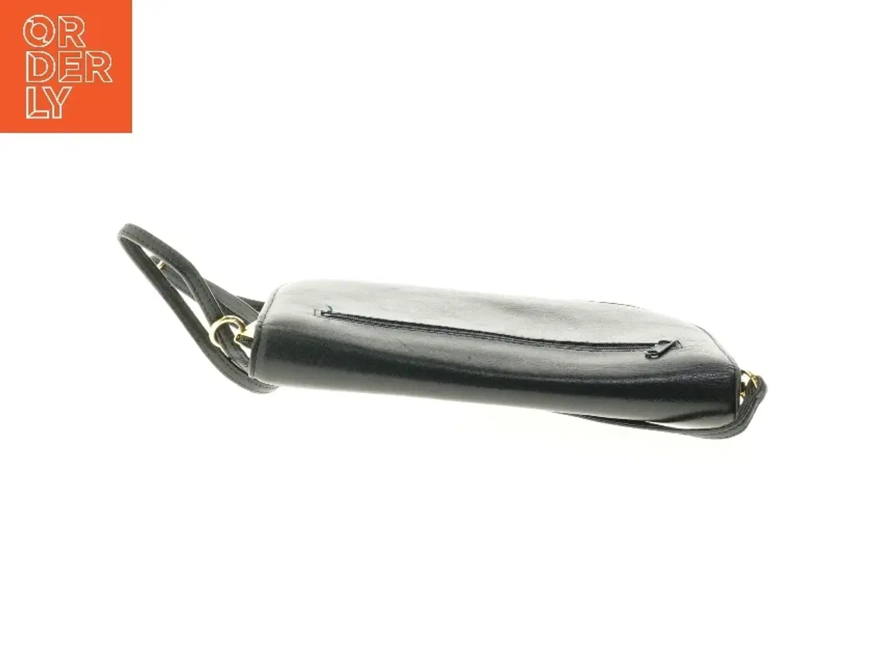 Billede 7 - Marinefarvet lædertaske fra Bon Goût (str. 24 x 15,5 cm)