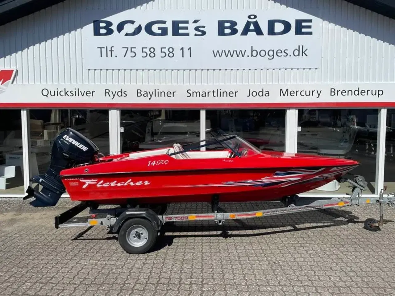 Billede 1 - 14 GTO med 60 hk Evinrude E-Tec og 750 kg trailer
