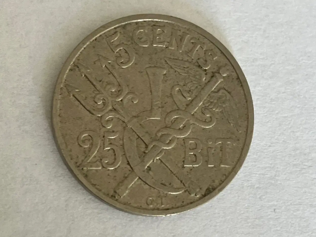 Billede 1 - 5 Cents / 25 Bit Dansk Vestindien 1905