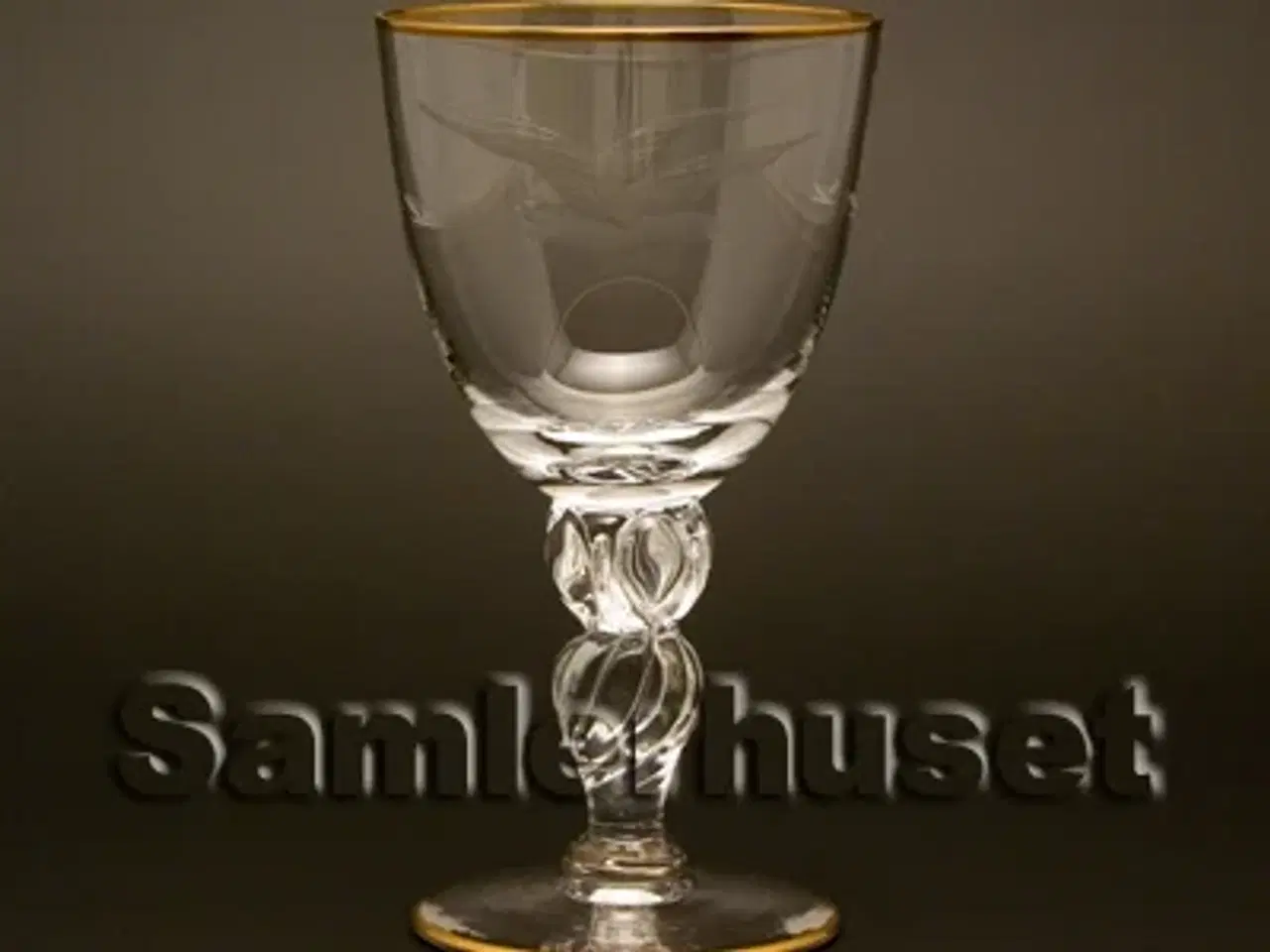Billede 1 - Lyngby Måge Rødvinsglas. H:133 mm.