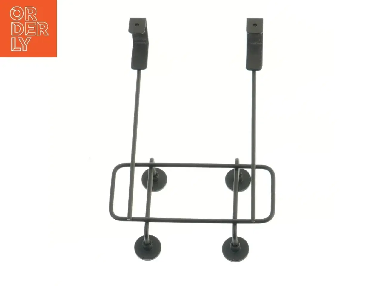 Billede 2 - Sort dørkrog med knager (str. 29x18 cm)