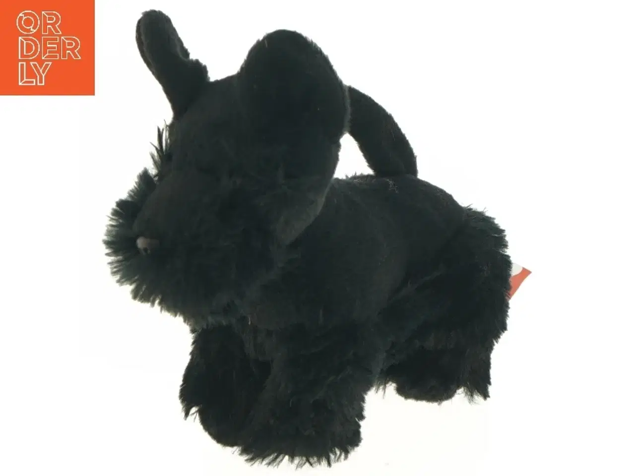 Billede 1 - Sort plyshund til børn (str. 19 cm)