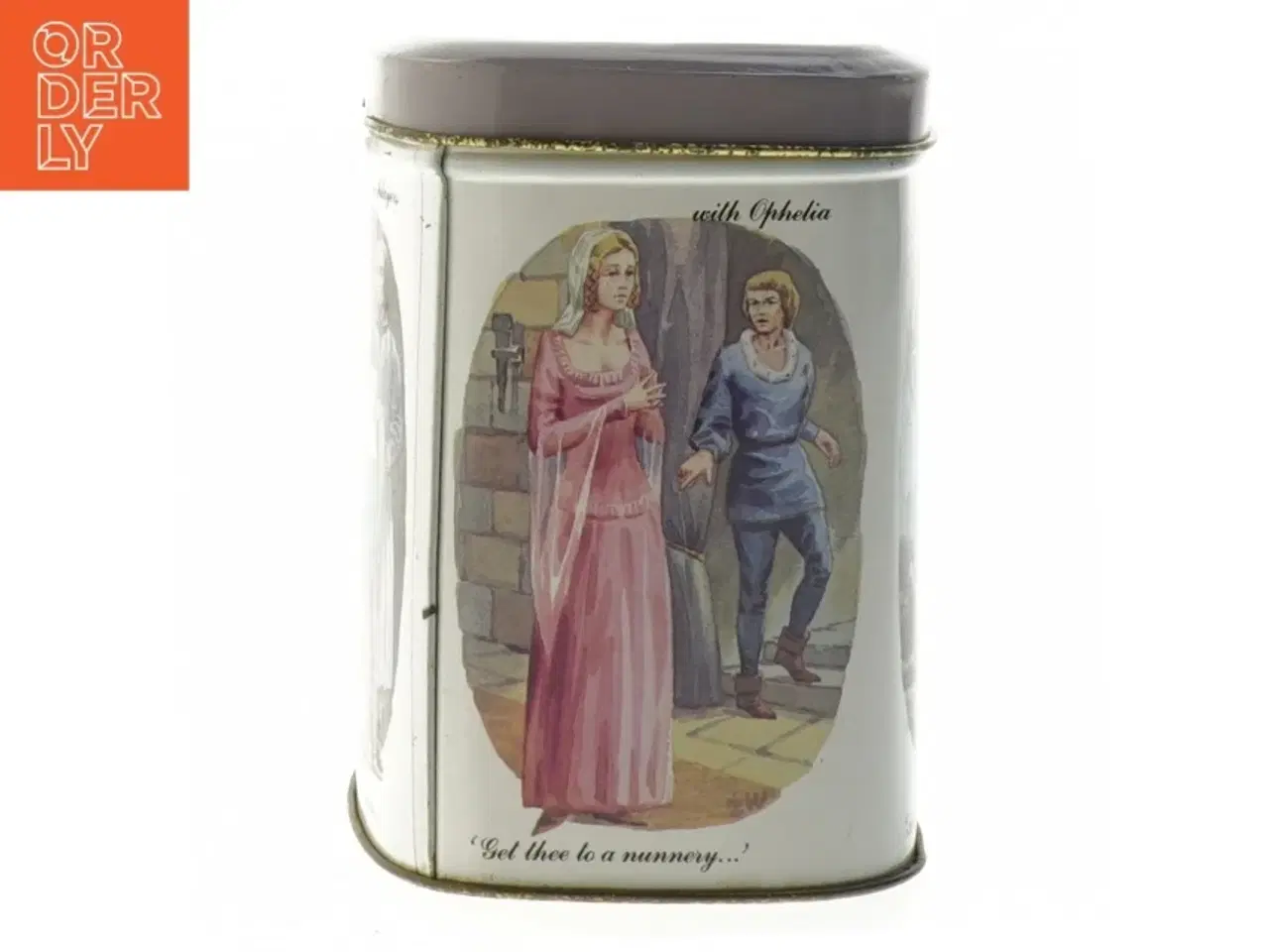 Billede 4 - Dekorativ opbevaringsdåse med Shakespeare-tema fra Bristows (str. 11x10x8 cm)