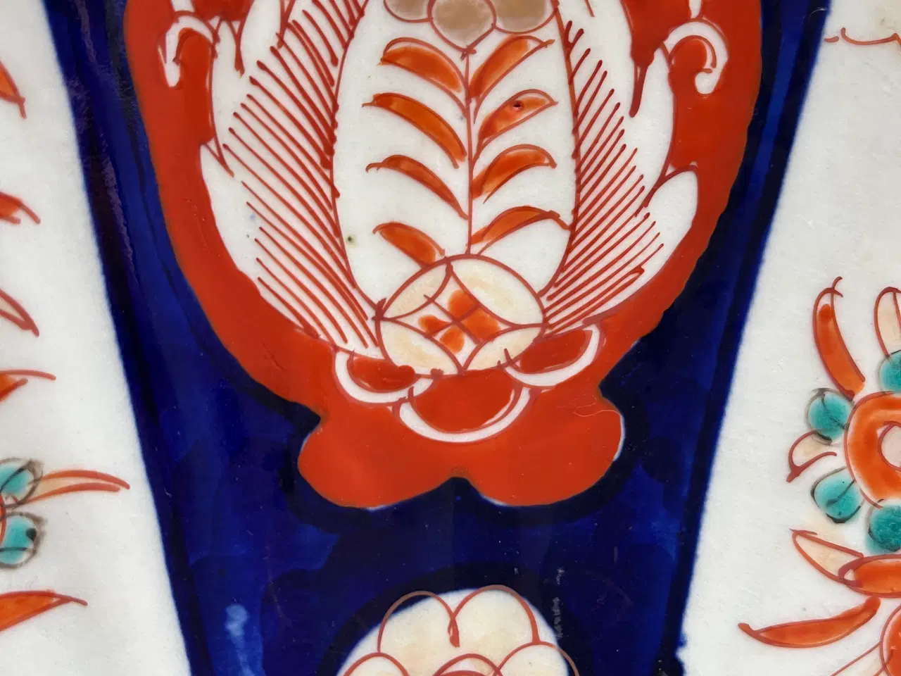 Billede 3 - Antikt japansk Imari-fad – 46,5 cm – perfekt stand