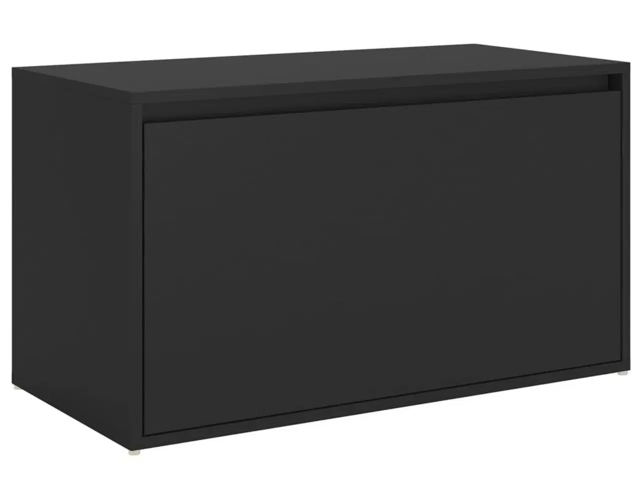 Billede 2 - Entrébænk 80x40x45 cm konstrueret træ sort