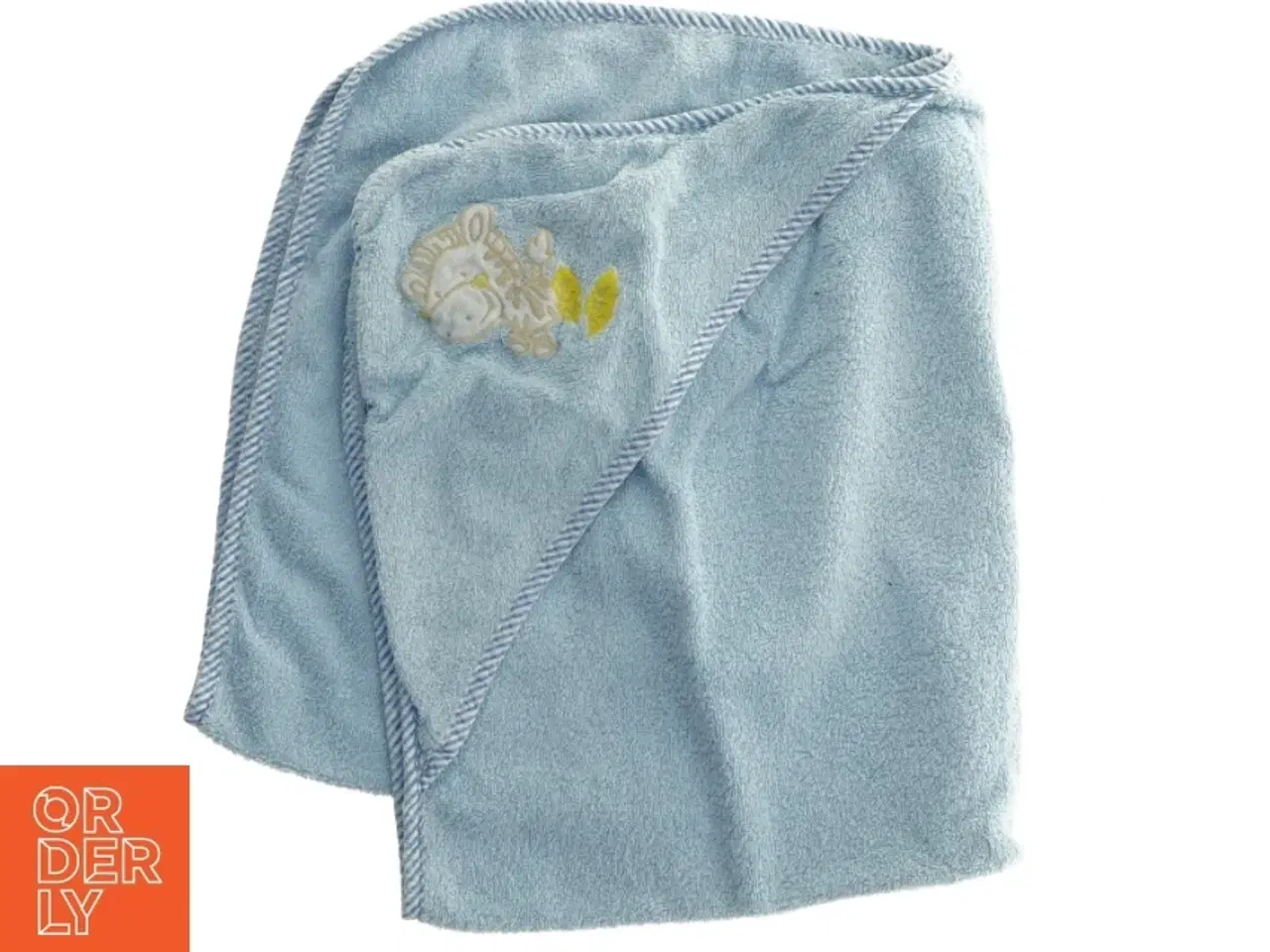 Billede 1 - Blåt badehåndklæde til baby (str. 75 x 70 cm)