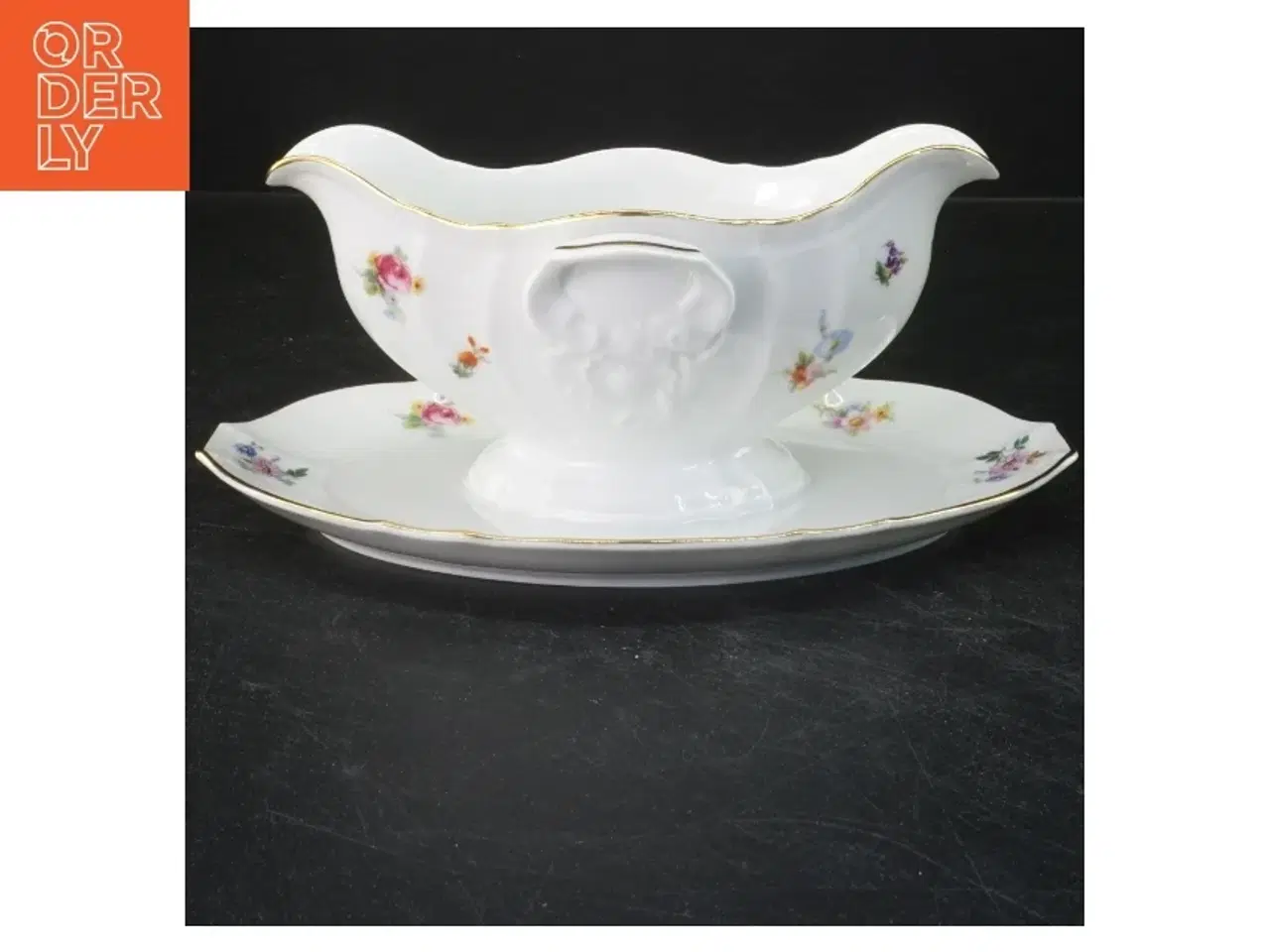 Billede 1 - Sovseskål med underfad (str. 25x11 cm)