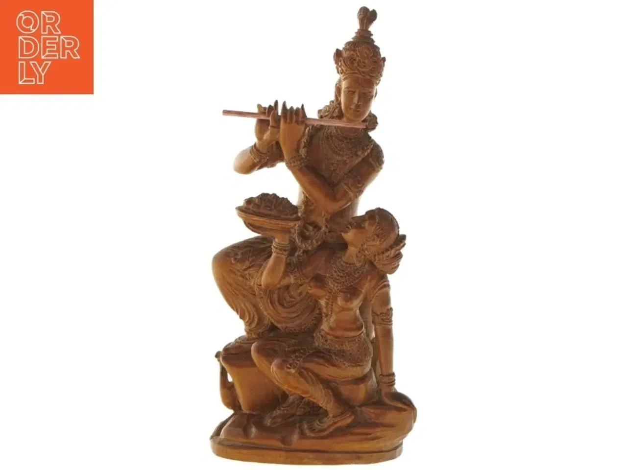 Billede 1 - Statue af Krishna & Radha (str. 24,5x10,5 cm)