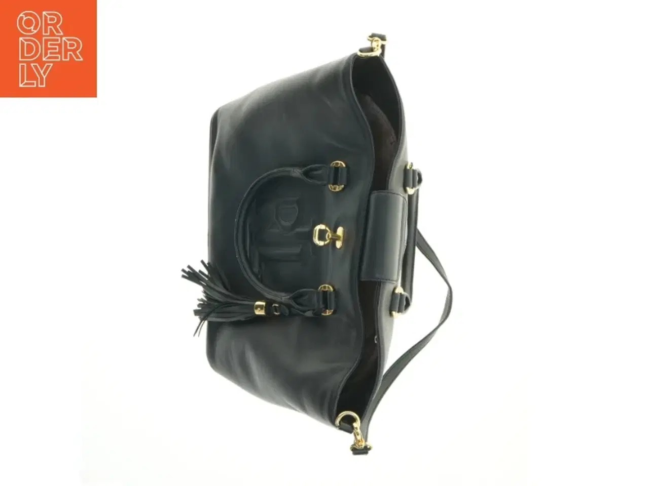 Billede 6 - Sort skindtaske fra Ralph Lauren (str. 40x27x18 cm)