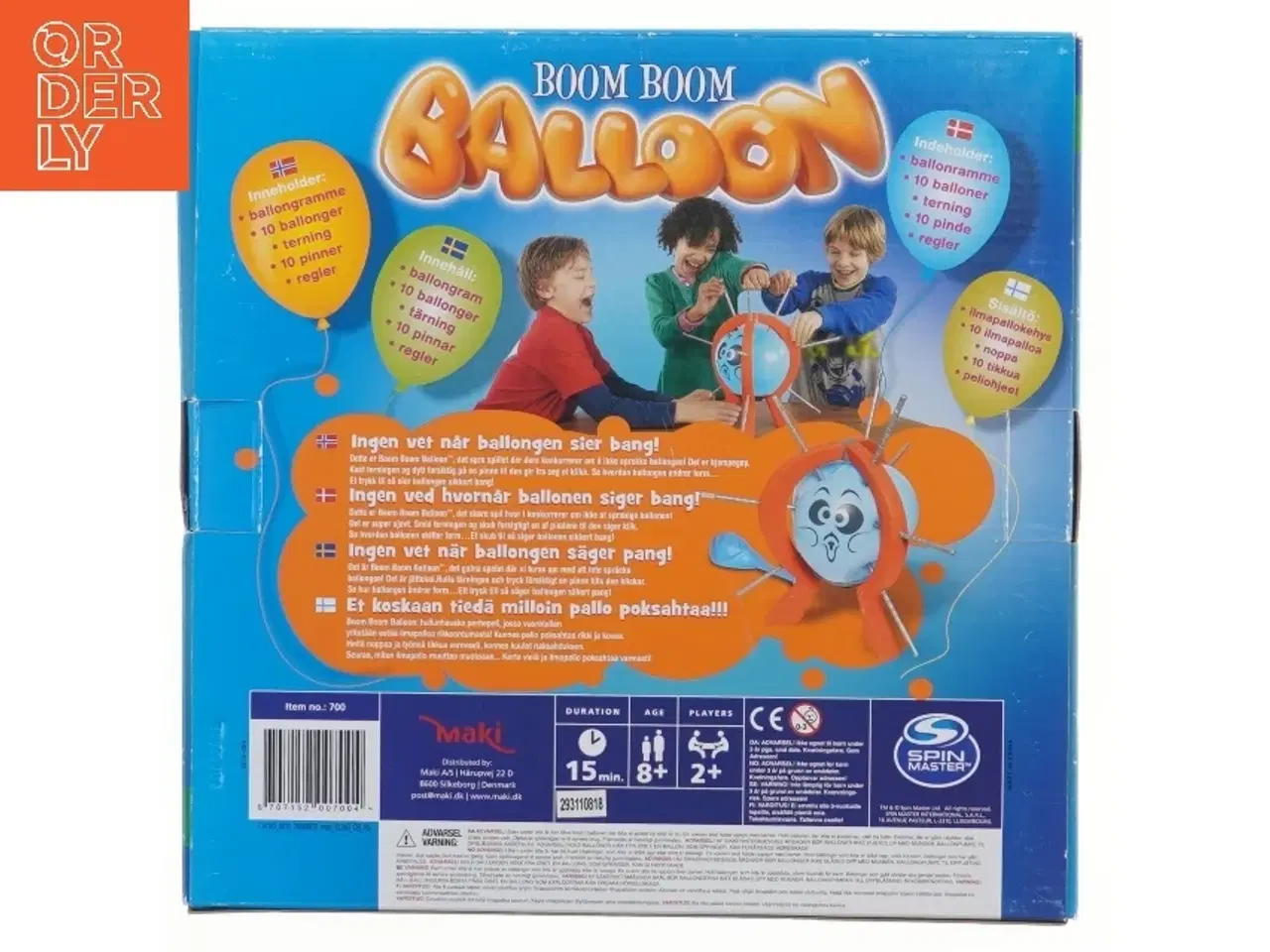 Billede 2 - Boom Boom Balloon spil fra Spin Master (str. 27x27 cm)