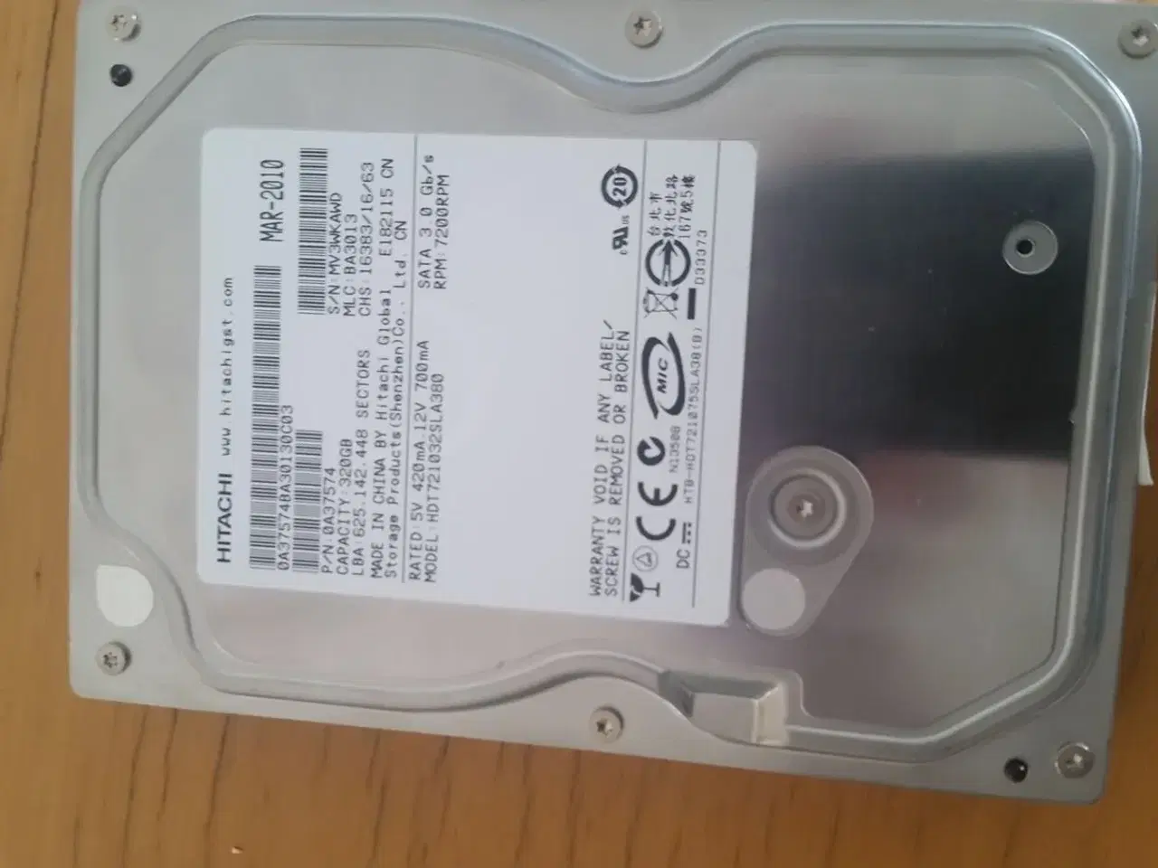 Billede 1 - 3.5" harddisk 320gb (sata)