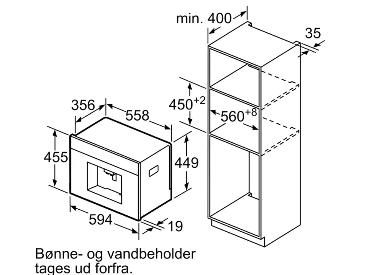 Billede 2 - Fuldautomatisk indbygnings kaffemaskine 