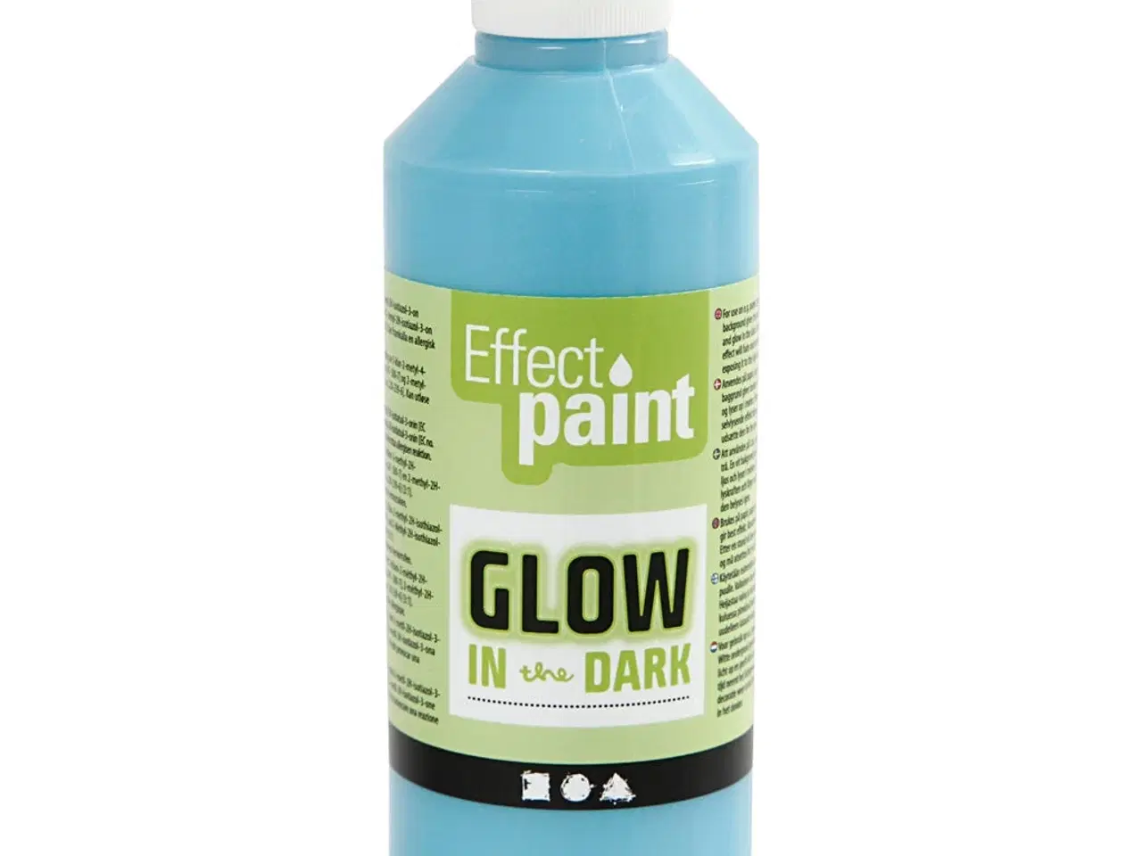 Billede 1 - Selvlysende Maling, fluorescerende lyseblå, 250ml/ 1 fl.