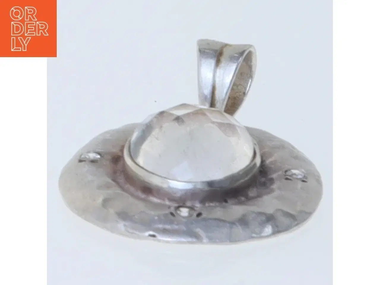 Billede 2 - Sølvsmykke med krystaller (str. 4 cm)