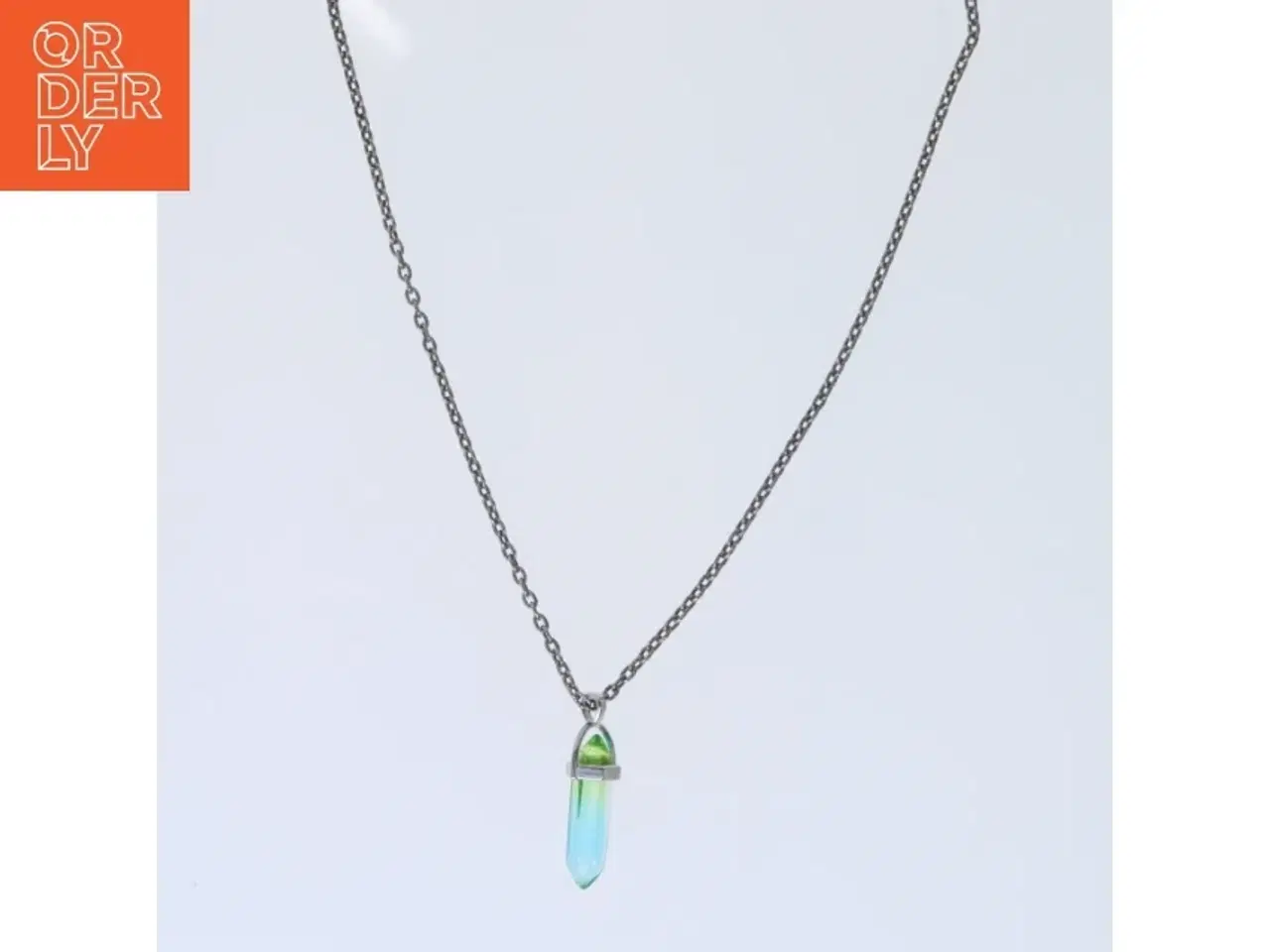 Billede 1 - Halskæde med krystalvedhæng (str. 64 cm)